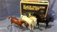 Box set of three Breyer horse figures, black