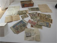 WWII Era papers and money collection
