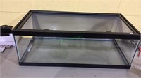 Large critter cage with a screen top , glass