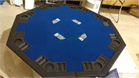 Large full table top size poker table that folds