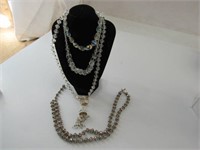 3) Necklaces Crystal Rhinestone