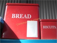 Red Bread and Biscuit Container