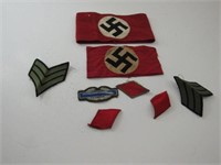 Nazi Arm Bands 1 has some holes, military Patches