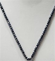 Sterling Silver Spinel Bead Necklace