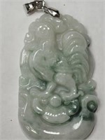 Jade Chinese Zodiac Rooster Pendant