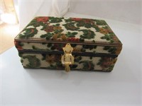 Made Italy Tapestry Jewelry Box with Costume