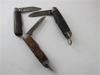 3 Pocket Knives Camillus, Imperial, Fletcher