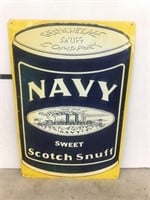 Navy Sweet Scotch Snuff Sign
