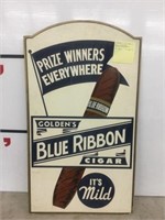 Golden's Blue Ribbon Carboard Sign