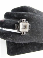 .925 Norway Sterling Silver Ring with Stone