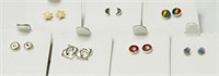 Sterling Silver 7 Pairs of Assorted Earrings