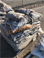 Pallet of Red Lava Rock in Bags