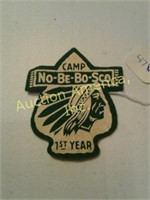 Boy Scout Camp No-Be-Bo-Sco 1st Year Patch