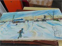 Moosenee Village Painting - John C Knapton
