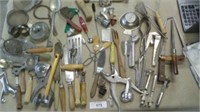 various vintage kitchen utensils