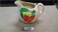 Ceramic strawberry pitcher made in the USA