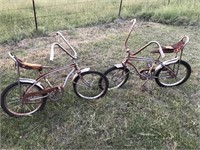 Two Vintage Huffy Bikes / Cool Banana Seats