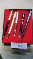 5 Fountain Pens, (Waterman, Schafer etc)