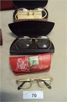 2 Vintage  Gold Filled Glasses 12K, 1 Reg. Glasses