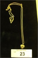 12K Gold Heart Pendant
