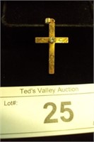Gold Filled Cross Pendant w/ CZ stone