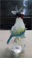 Murano style glass parrot