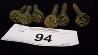 6 dated railroad nails