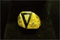 Masonic 10K gold ring,