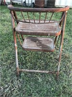 Vintage Metal Folding Step Stool