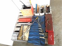 Asst tools, open end & torque wrenches, etc