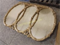 NEW OLD STOCK ORNATE TRIPLE MIRROR