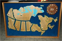 MAP OF CANADA MADE FROM CRIB BOARDS 60" X 39"
