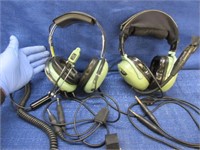 2 david clark pilots headsets
