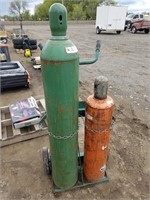 Acetylene torch tanks and cart.  No hoses.