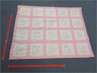 smaller pink-white dutch girl quilt - 45x58