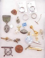 Collection of Men's Tie Tack, Pins, Misc. Tokens..