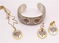 REED & BARTON Damascene  Jewelry Set