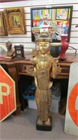 Carved Wooden Thai Statue