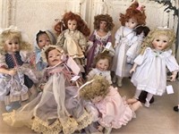 Large Lot of Beautiful Ceramic Dolls