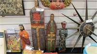 Carved Wood Folk Art Religious Figures