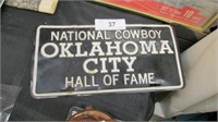 National Cowboy HOF Lic. Plate