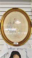 Print of French Woman In Oval Frame