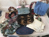 Lot of Handmade Purses and Little Bags