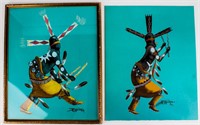 Art Original Apache Gaan Dancer Painting R. Holmes