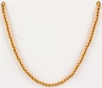 Jewelry 14kt Yellow Gold Beaded Necklace