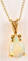 Jewelry 14kt Yellow Gold Opal Necklace