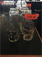 Hop City Beer Glasses (Different) x 6