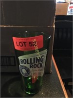 Like New Rolling Rock Beer Glasses x 11