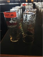 Coors Light Beer Glasses x 8