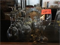 Asst Wine Glasses x 13